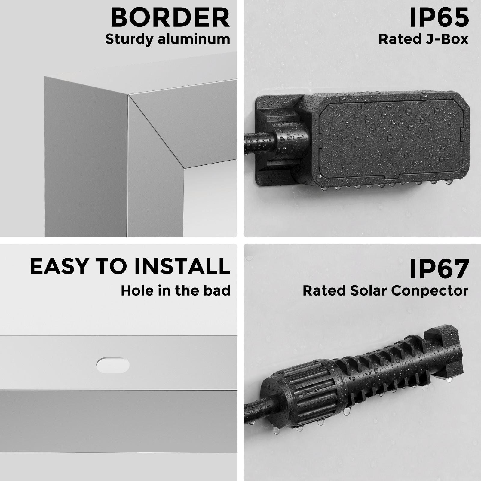 350W 12V Mono Solar Panel High Efficiency Rooftop Home Off-Grid Power Farm Yacht