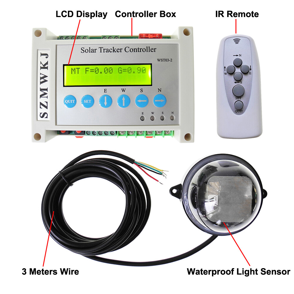 Dual Axis Solar Tracker-Solar Panel Tracking System Complete Kit Sunlight Track