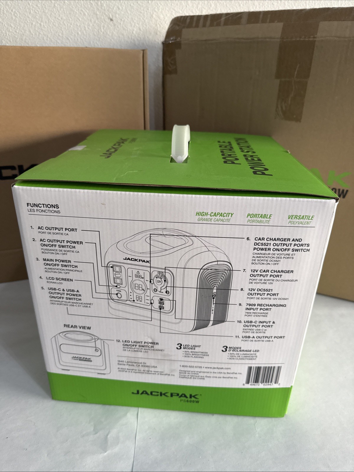 Portable Jackpak Battery PS600W SP100W Portable Power Station