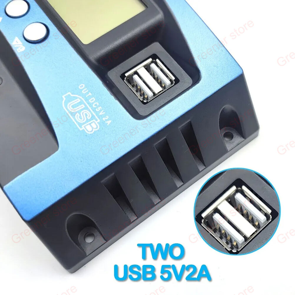 MPPT 30A-100A Solar Panel Regulator Battery Charge Controller Auto 12V/24V LCD