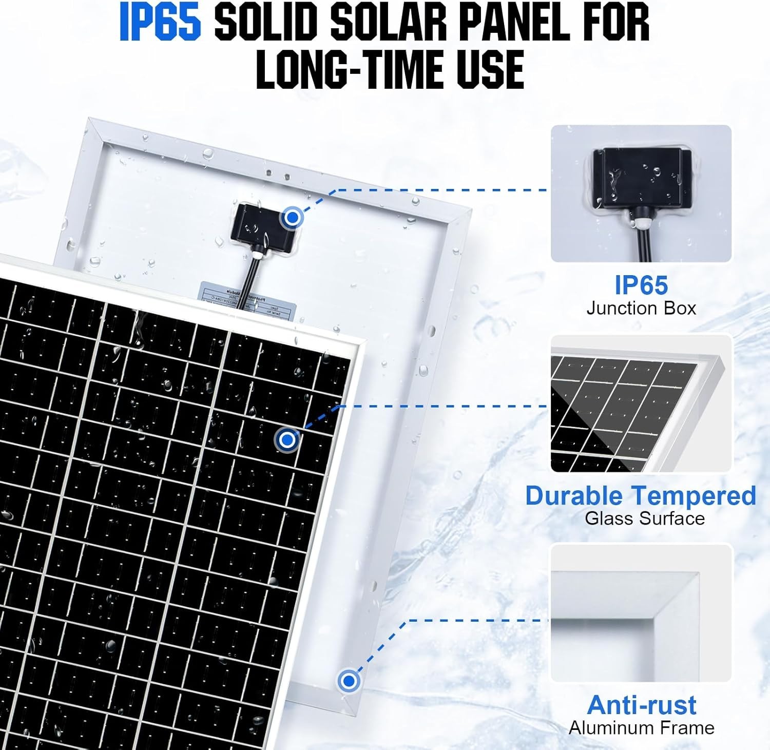 25W Waterproof Solar Battery Charger Kit for 12V Vehicles – All-in-One Solution
