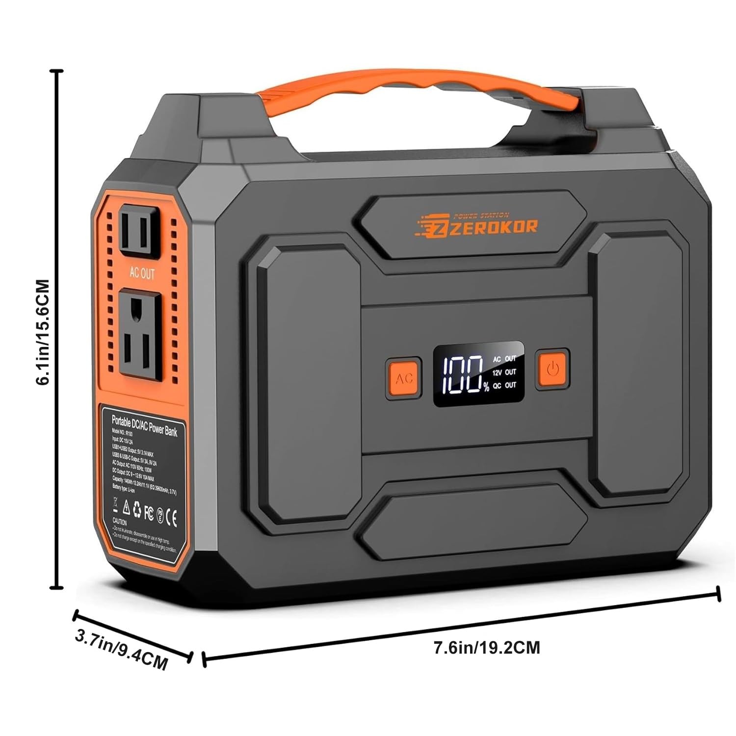 Portable Power Station with Foldable 40W Solar Panel, 100W Solar Powered Gene…