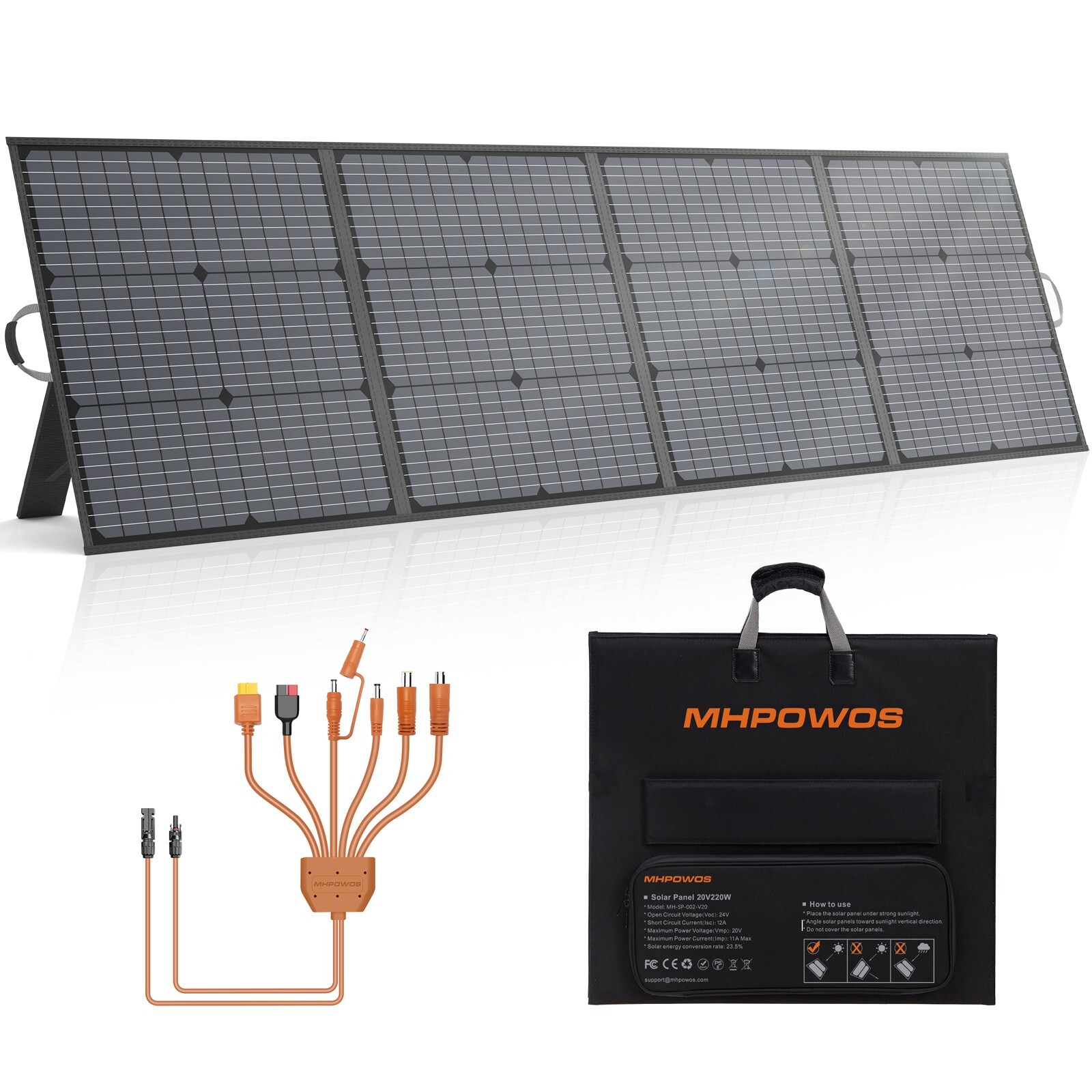 220W Portable solar panel for Jackery EXPLORER 2000 V2 / plus / 3000 pro Plus