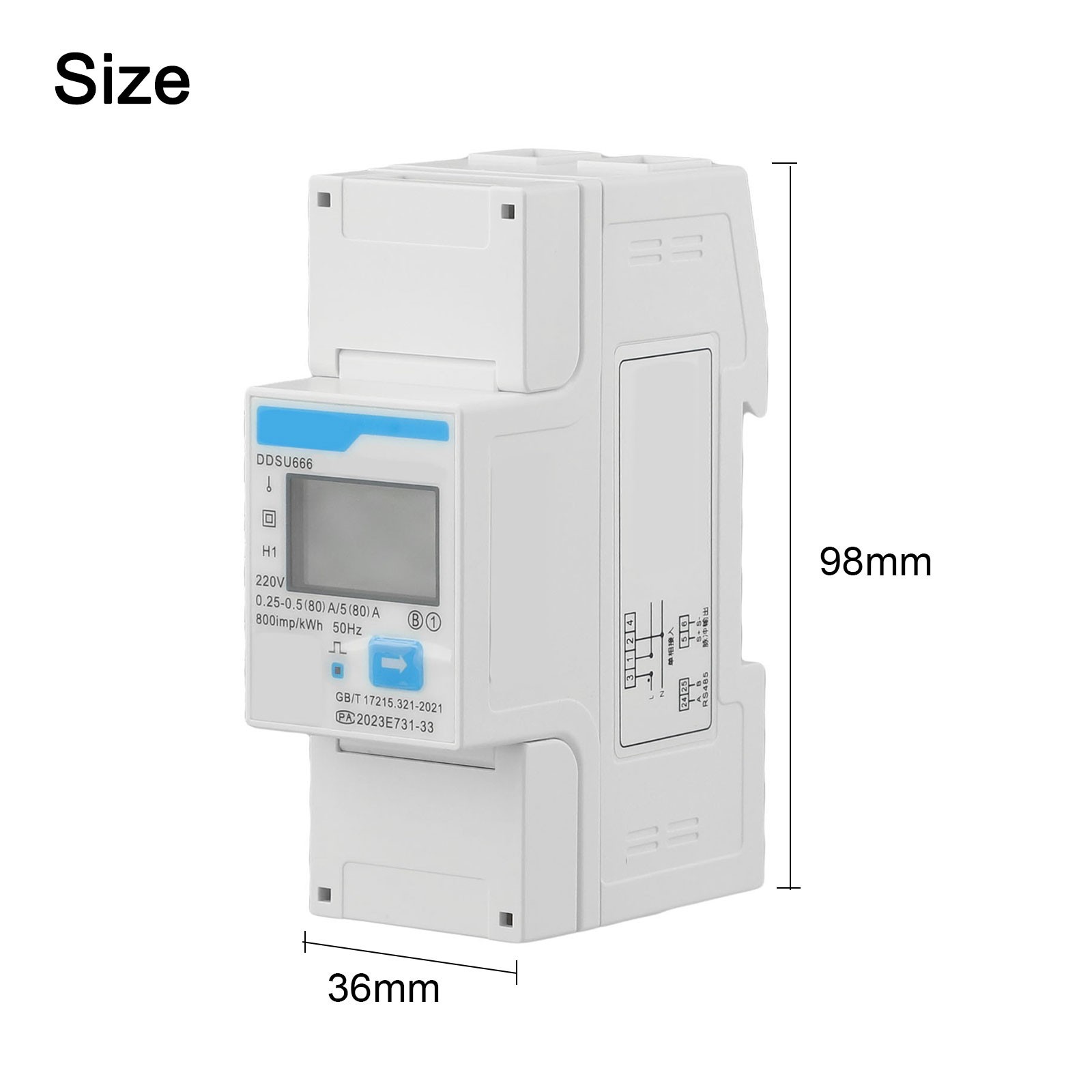 Electricity Usage Monitor DDSU666 for Residential and Commercial Settings
