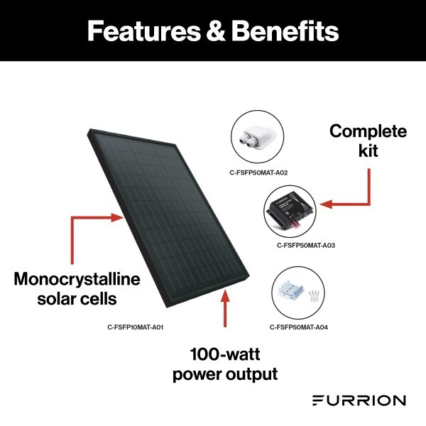 Furrion RV Solar Panel Battery Maintainer 100W FSFP10MAT-BL