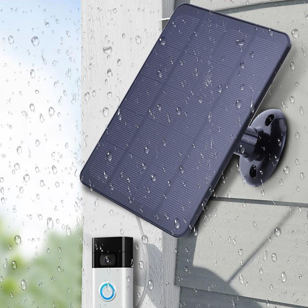 Monocrystalline Silicon Solar Panel for Ring Video Doorbell 5V 1A Output
