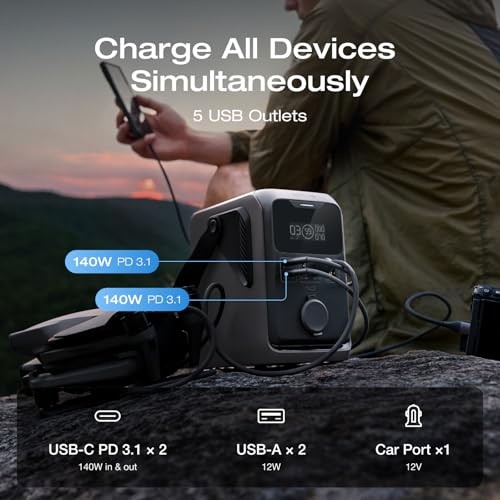 DC Power Bank Station, 288Wh Outdoor Portable Power Station, LiFePO4 TRAIL 300