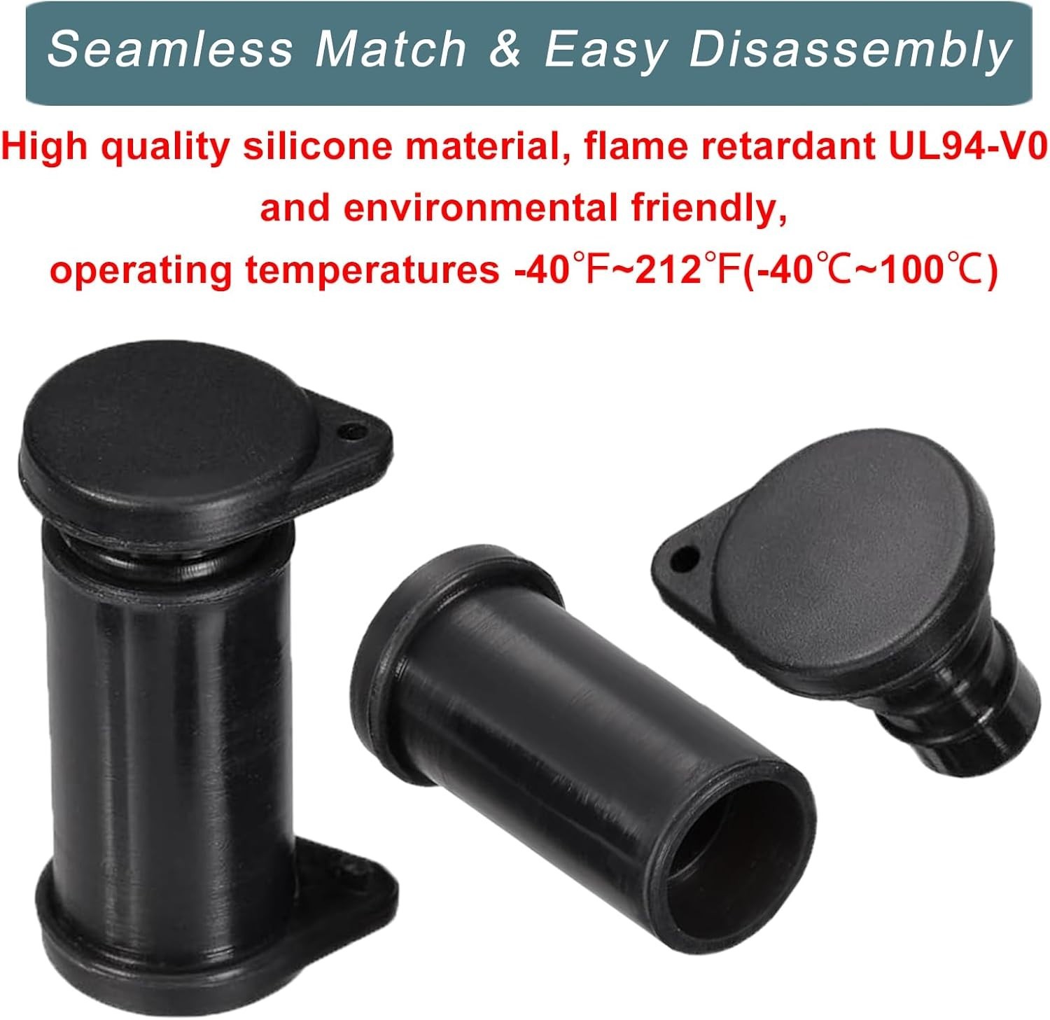 Flexible Silicone Solar Connector Caps, Rated – Ideal for All MC-4 Systems