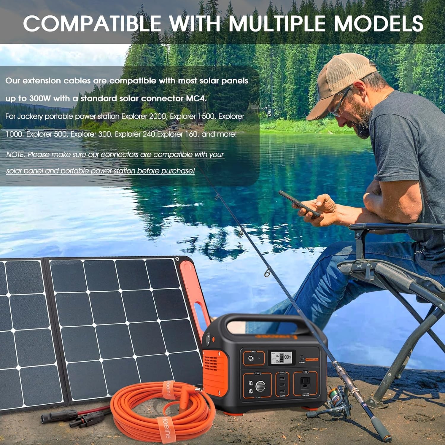 10FT MC4 to 8mm Adapter Cable for Jackery | Universal Solar Panel Connector