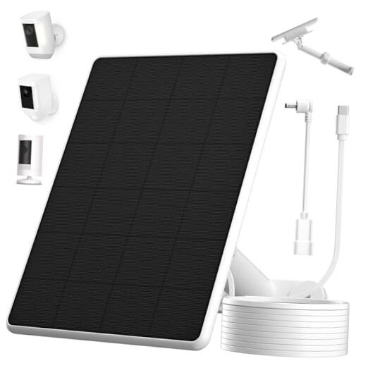 6W Solar Panel for Ring Spotlight Cam Battery & Stick Up Cam Battery, 1 Pack