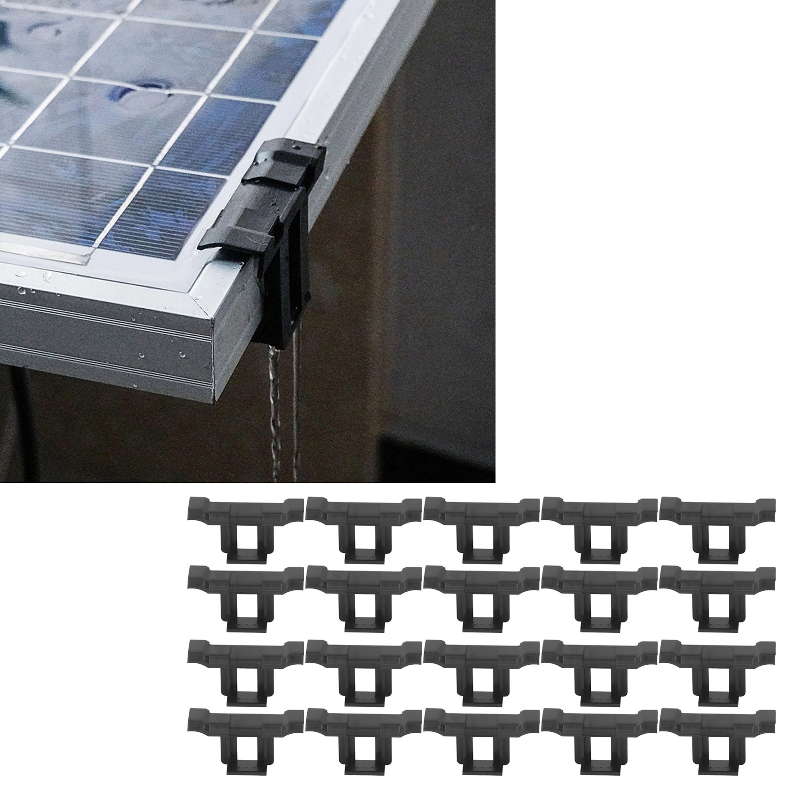20PCS Solar Panel Drain Clip PV Modules Cleaning Clip 30mm Photovoltaic Pane BT0