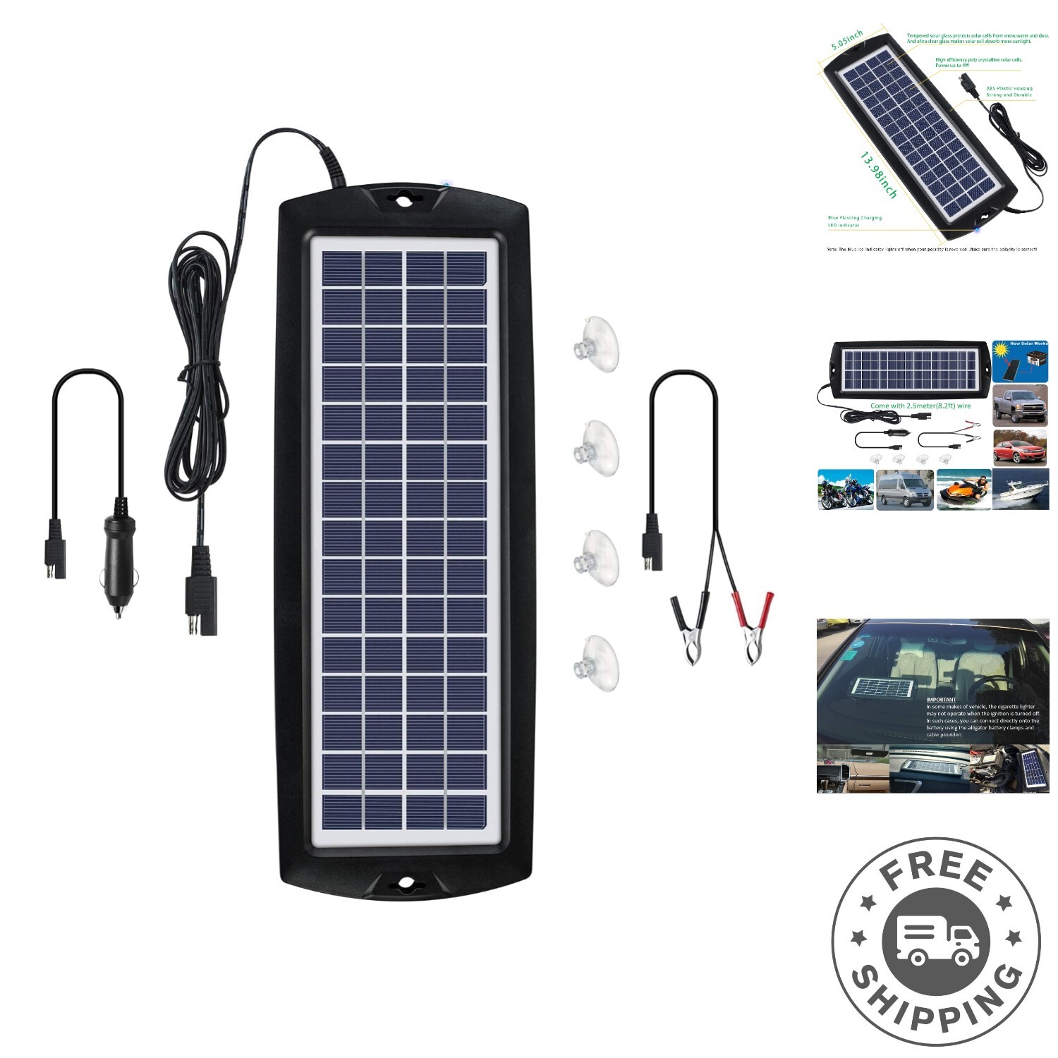 12V Solar Trickle Charger with Built-In Protection – Ultimate Battery Maintainer