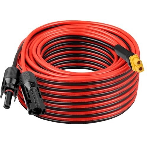 40FT XT60 Solar Extension Cable 10AWG XT60 – 2/3/6 10/15 20-25 35 40 50 75
