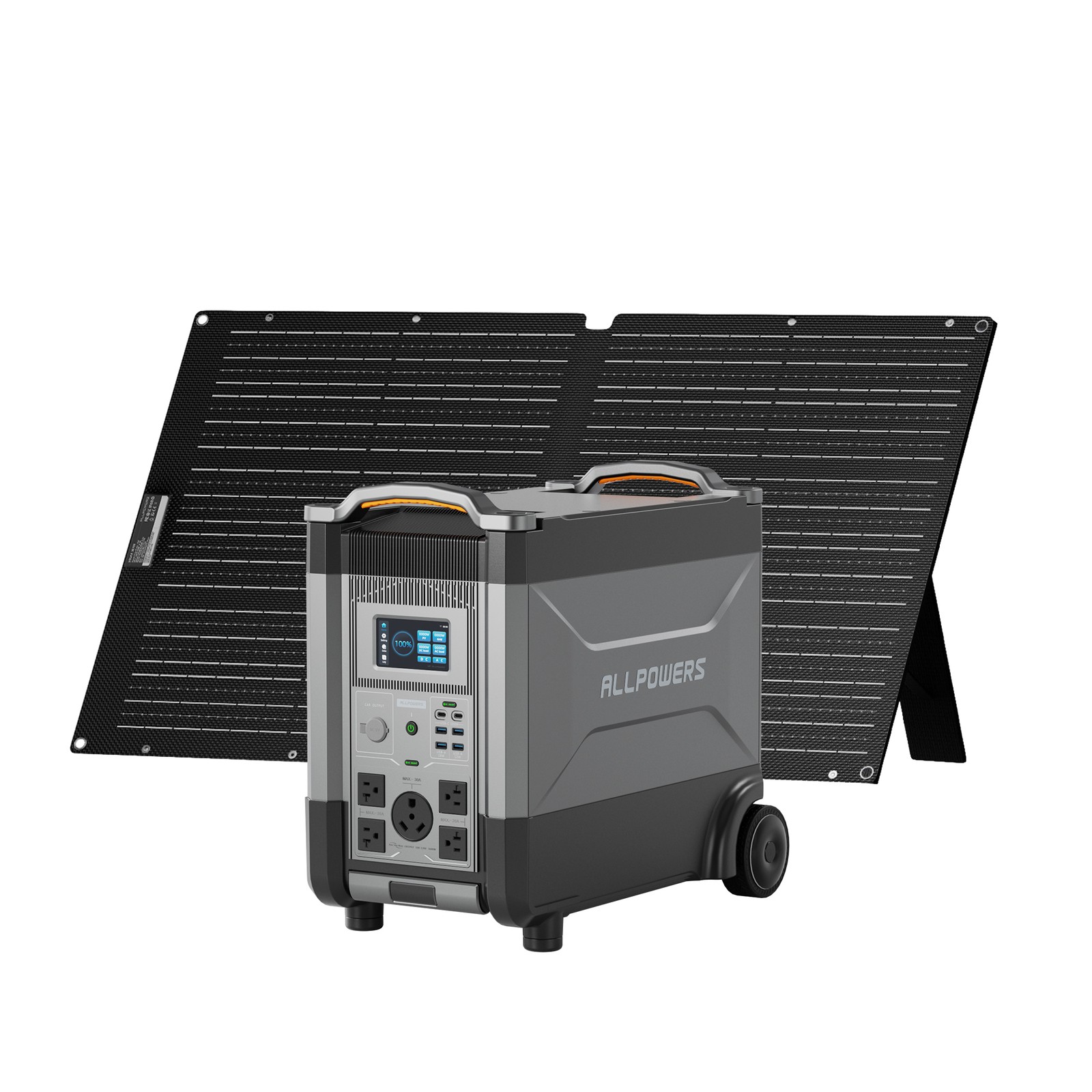 ALLPOWERS 3456Wh Portable Battery Power Station Generator AC & 100W Solar Panel
