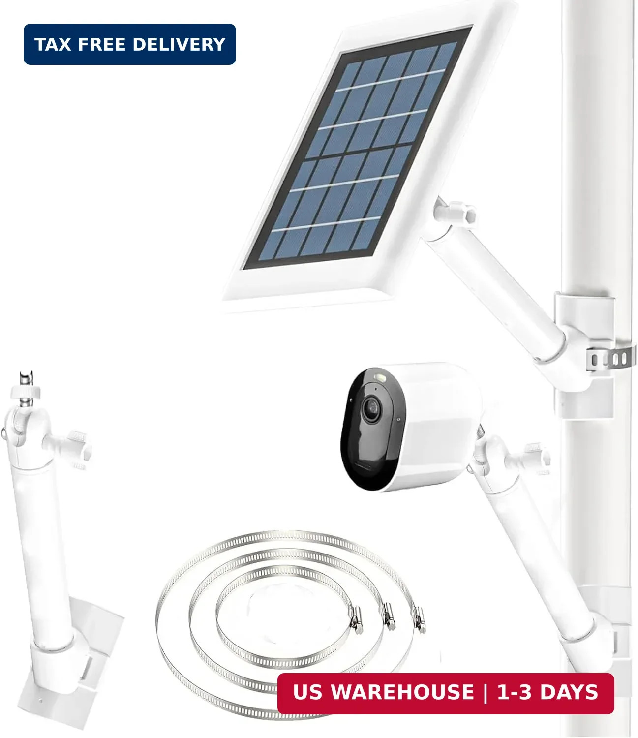 Ring Wall Mount for Cameras and Solar Panels -White