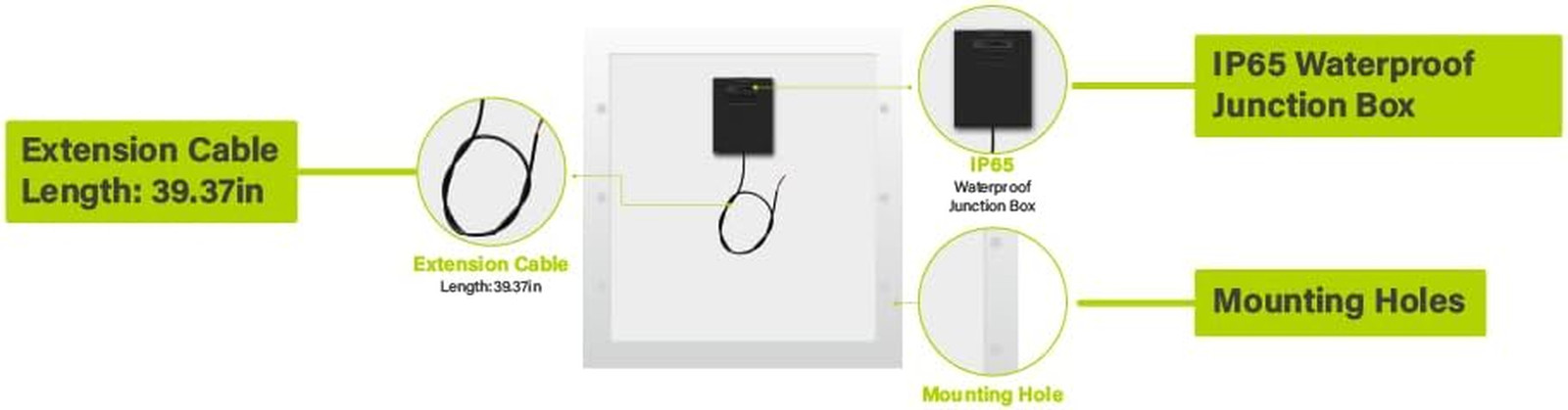 5W(Watts) 12V(Volts) 5W Monocrystalline 10BB Solar Panel Battery Maintainer High