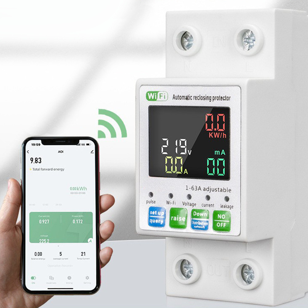 For Smart Home Automation Smart Circuit Breaker Real-time Voltage Monitoring