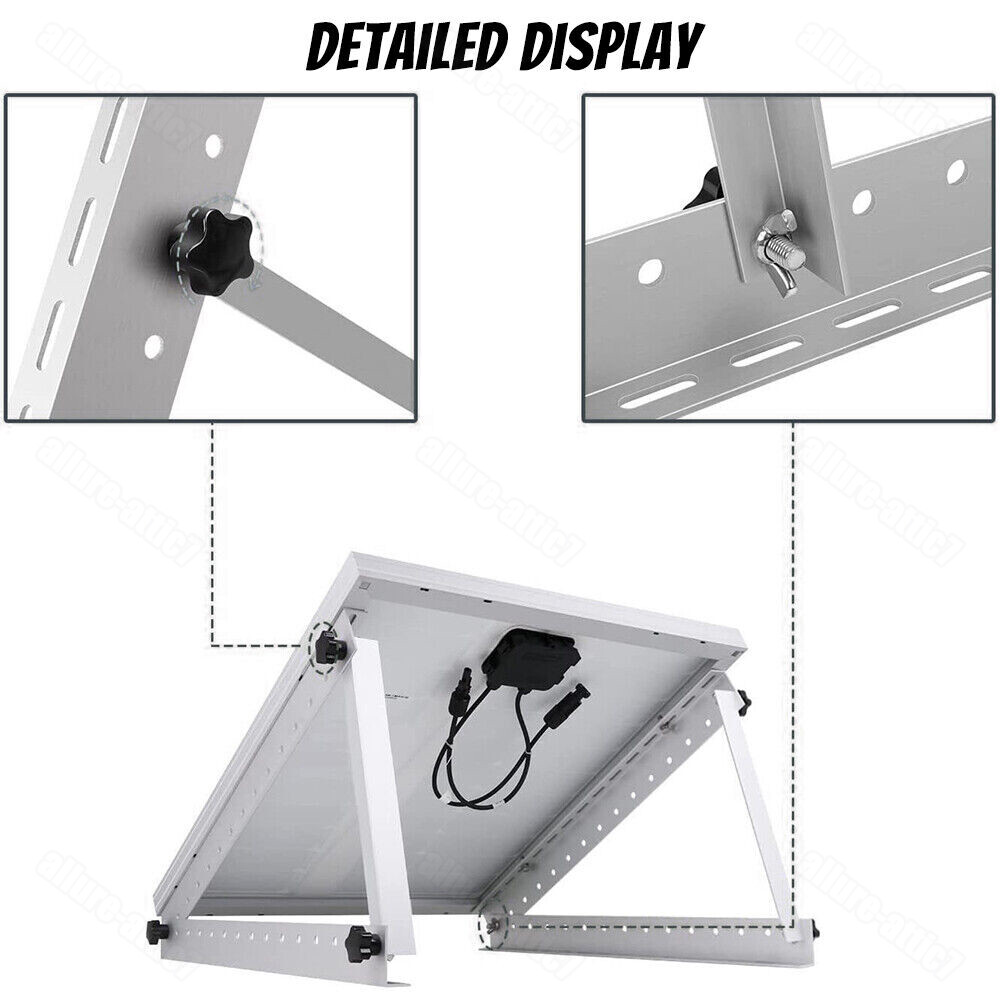 2Pcs/4Pcs Solar Panel RV Tilt Mount Brackets Roof Flat Surface Adjustable Frame
