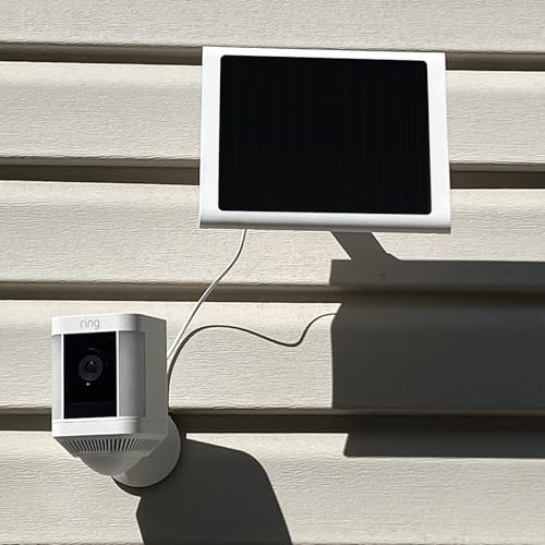 6W Solar Panel Charger for Ring Camera, Compatible with Ri ng Stick White 2Pack
