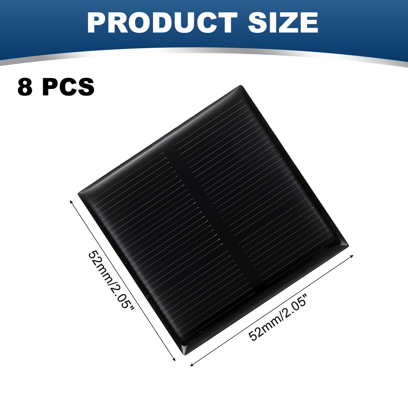 8Pcs 1.5V 0.3W 200mA Mini Solar Panels, Solar Photovoltaic Power Cells