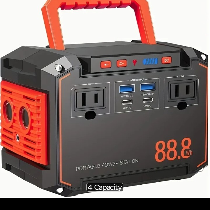 350W/150W Peak Solar Generator Portable Power Station with 60W/40W/30W/21W Solar