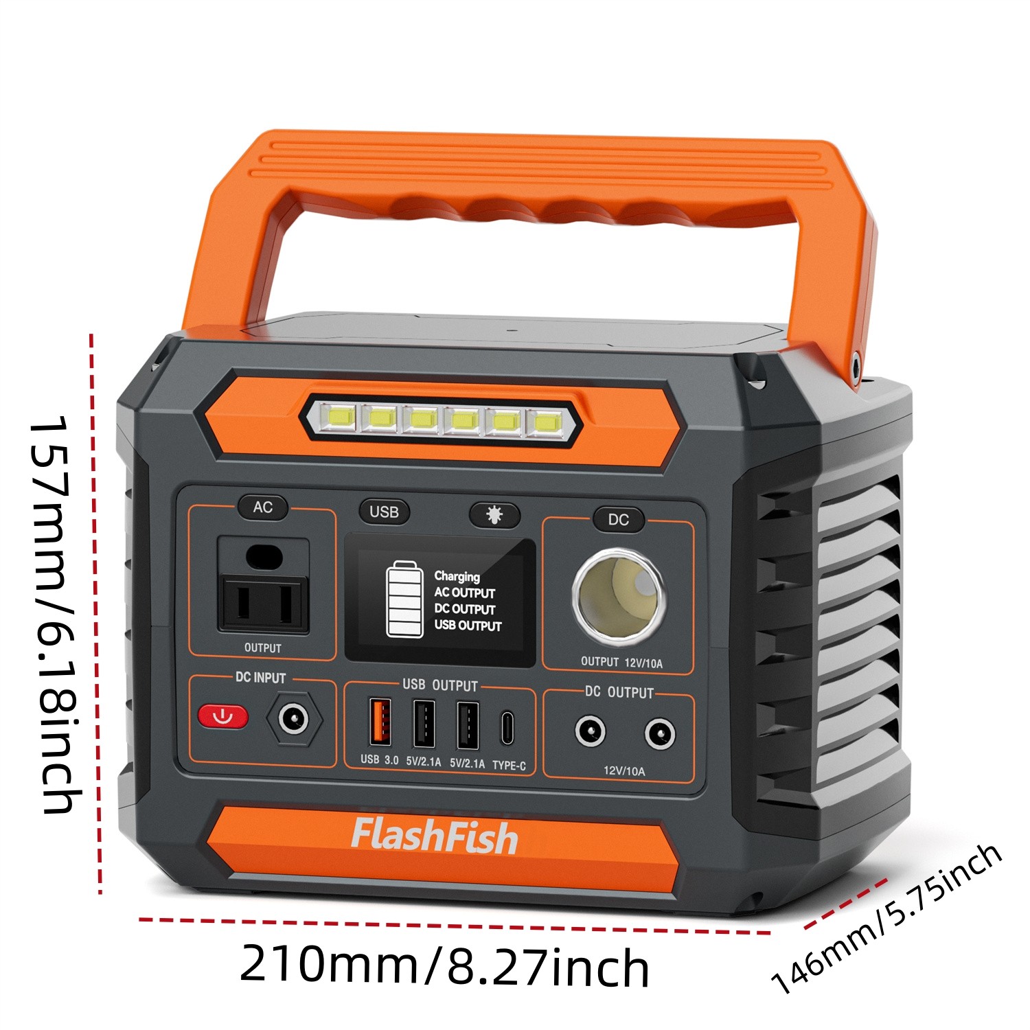 FlashFish 300W Portable Power Station Generator RV Li-ion with 100W Solar Panel