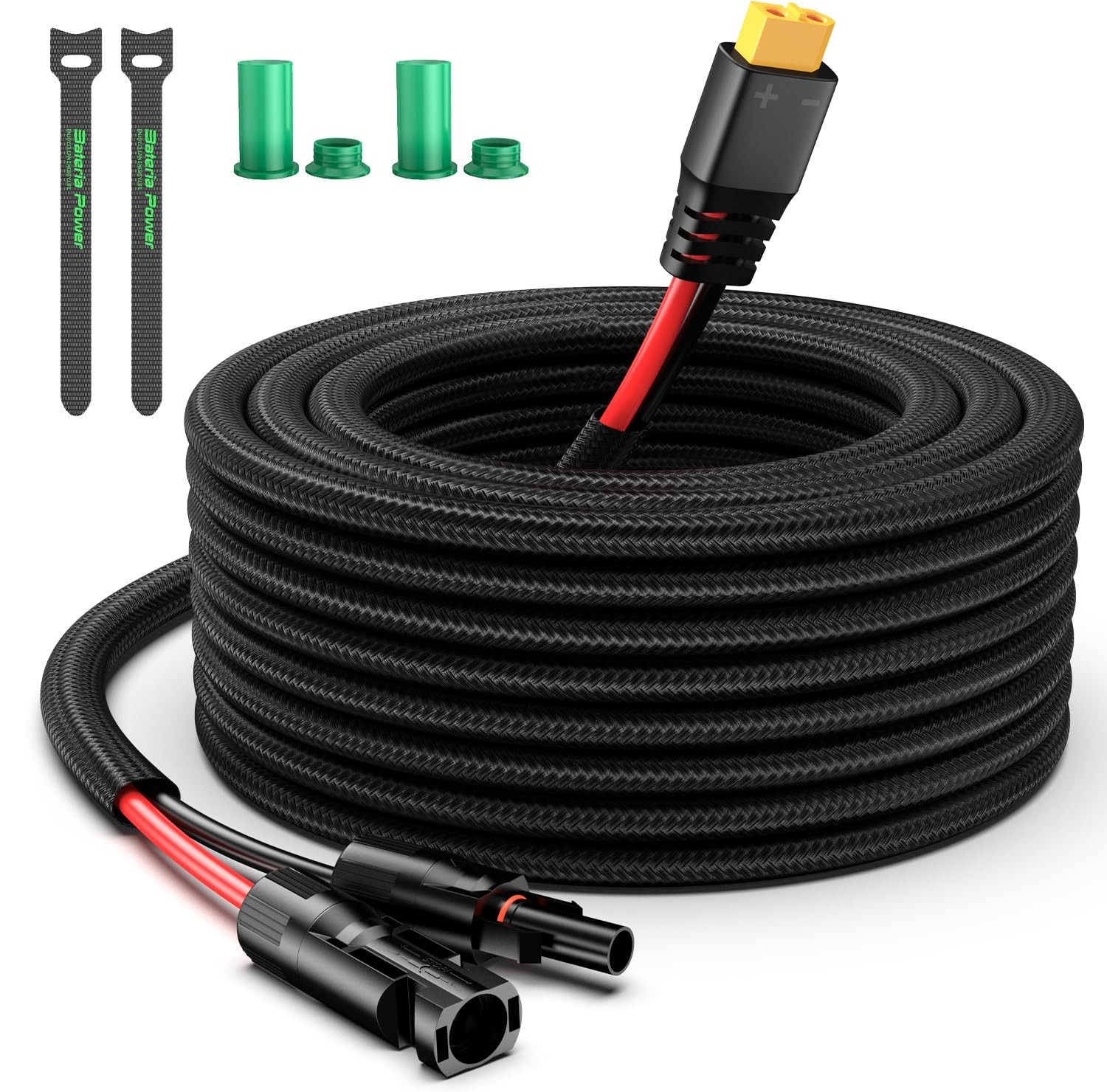 Extension Cable Power Solar XT60 12AWG 10Ft Solar Connectors Caps RV Generator