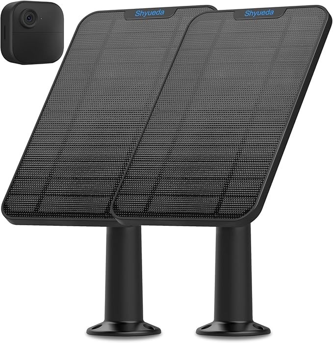 Solar Panel Charger 4W USB Type-C for Outdoor Camera 13ft Cable IP65 Mount