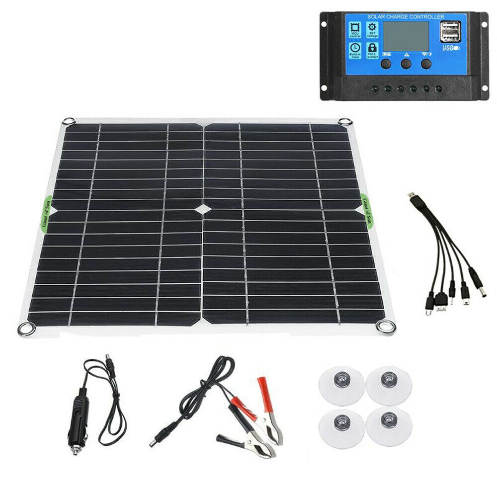 600W Watts Solar Panel Kit 100A 12V Battery Charger with Controller Caravan Boat