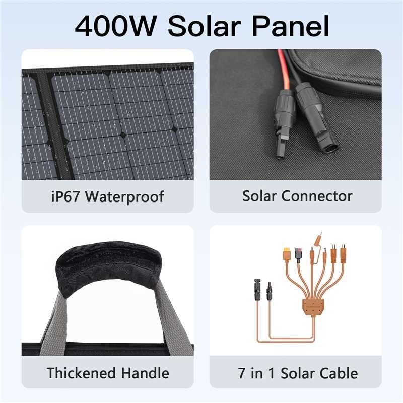 400 watt Solar Panel Portable 220W 110W Solar Charger For Bluetti Power Station