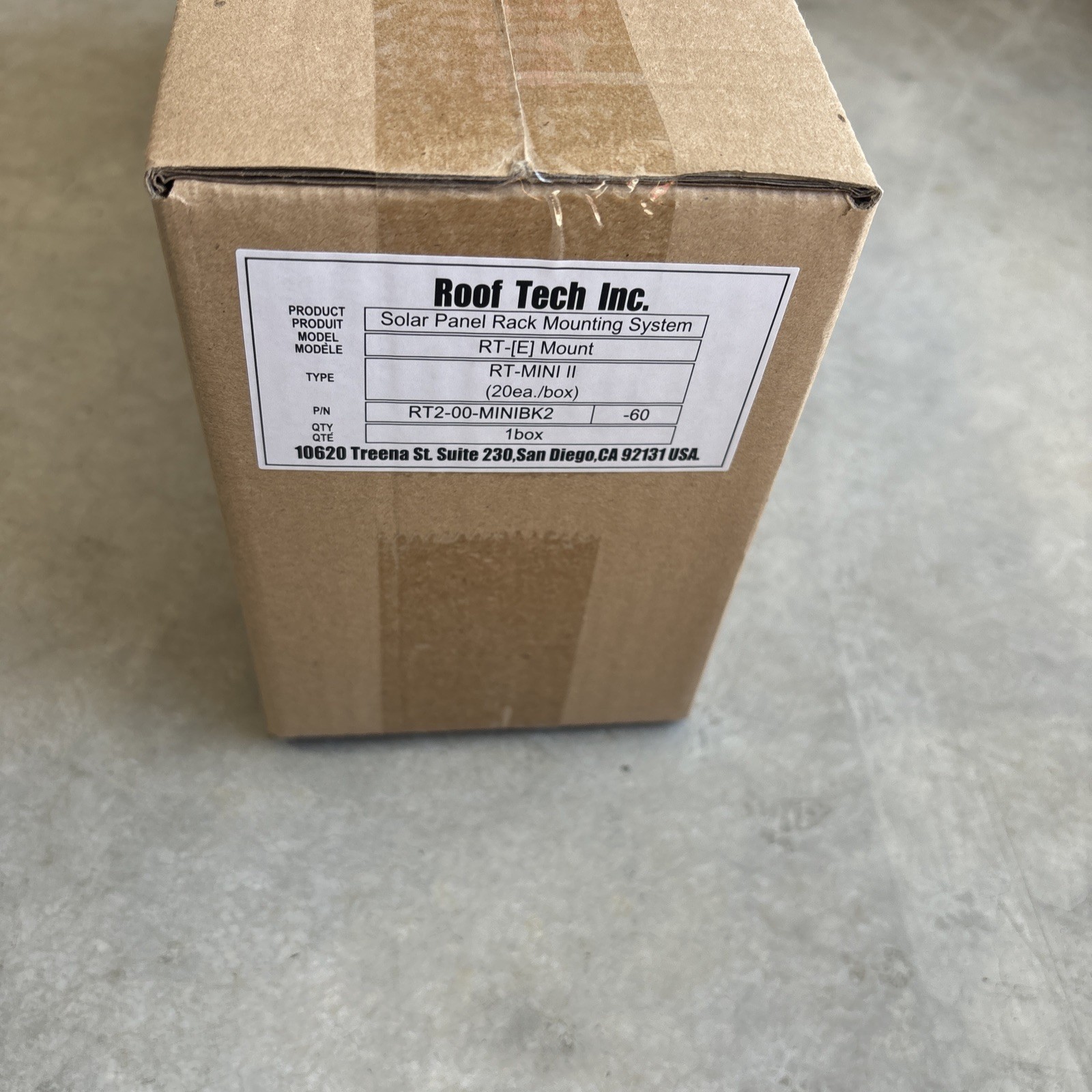 Roof Tech Inc. RT-MINI II Rack Mounting System
