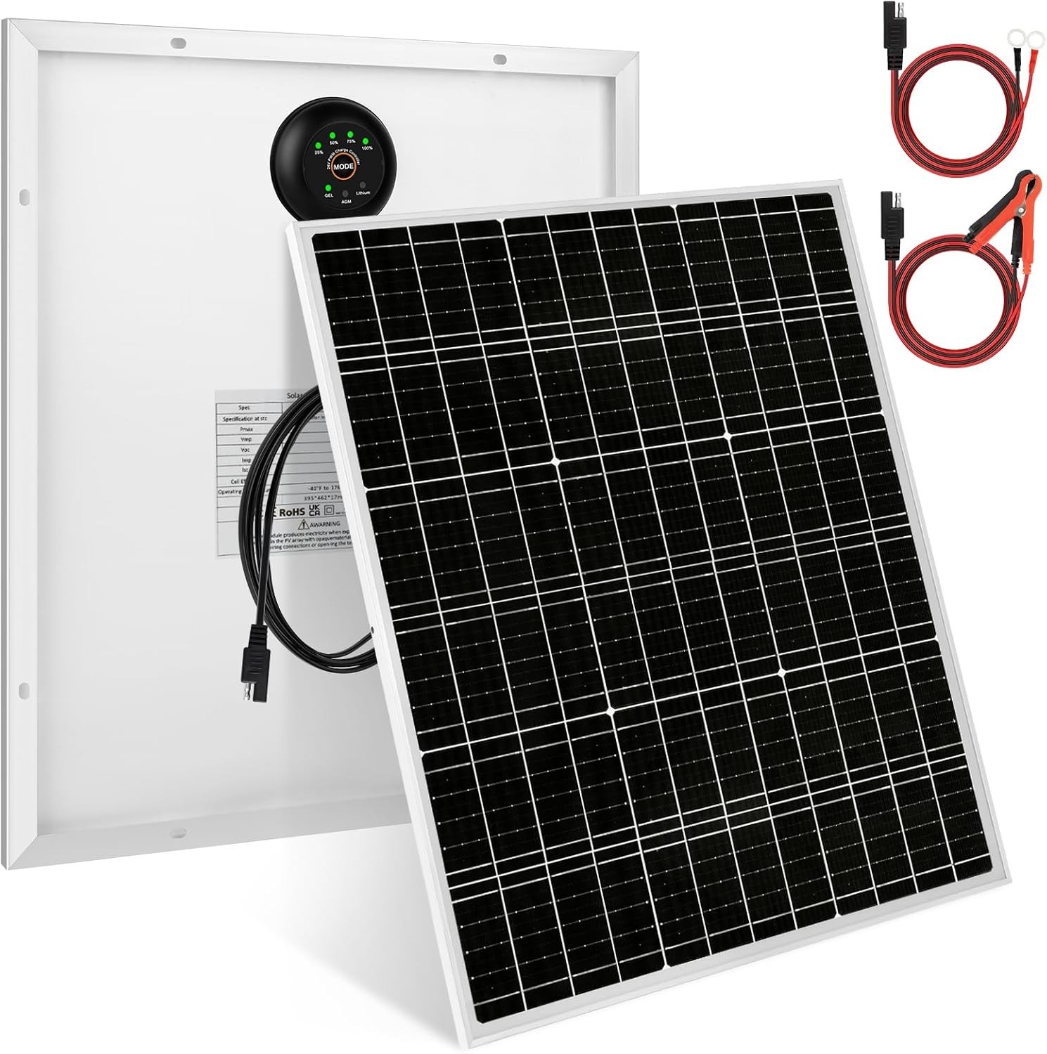 Versatile 50W 24V Portable Solar Kit – Perfect for RV, Marine, and Off-Grid Use