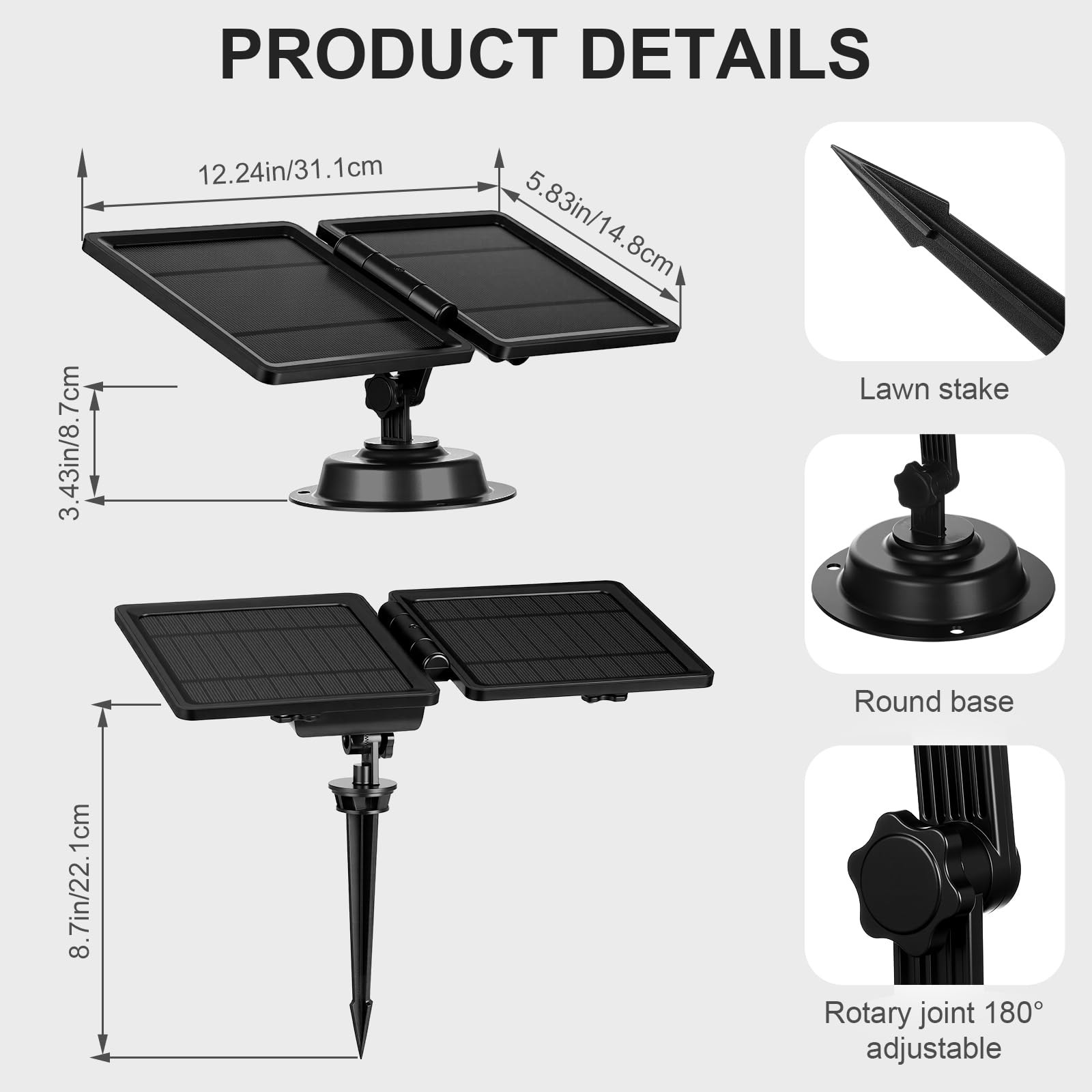 10w Portable Solar Charging Panel for Christmas Projector Light, Compatible w…