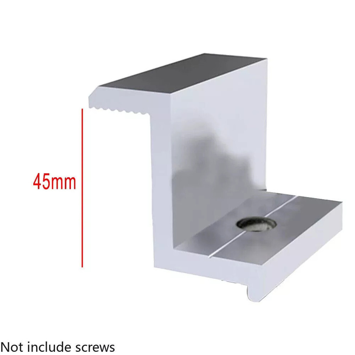 10Pcs Solar Panel End Clamps Solar Panel Z Bracket Aluminium Mounting