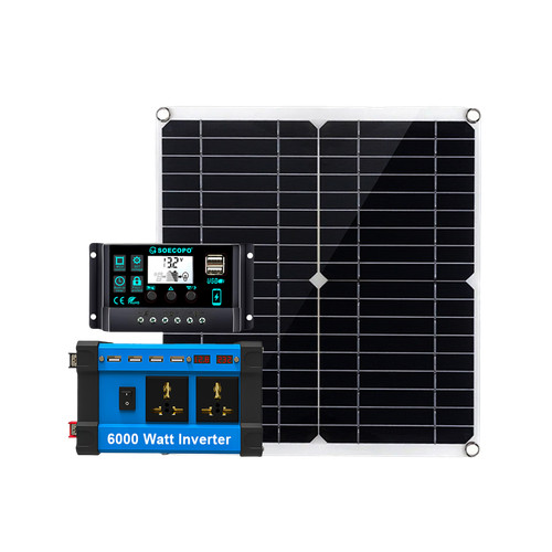 6000W 110V 100A Solar Panel Kit Complete Solar Power Generator Home Grid Systead