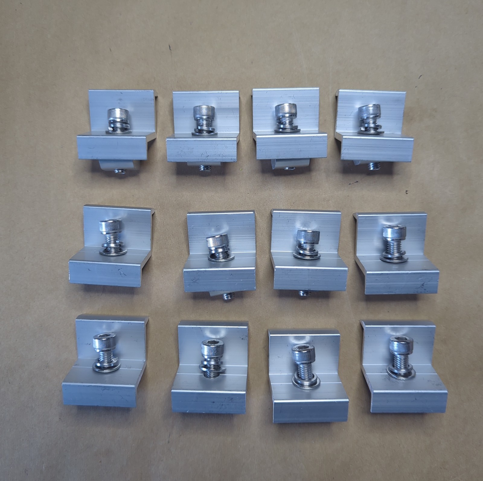 12Pcs Solar Panel End Clamp 35mm Aluminium Solar Panel Mount Mid Clips