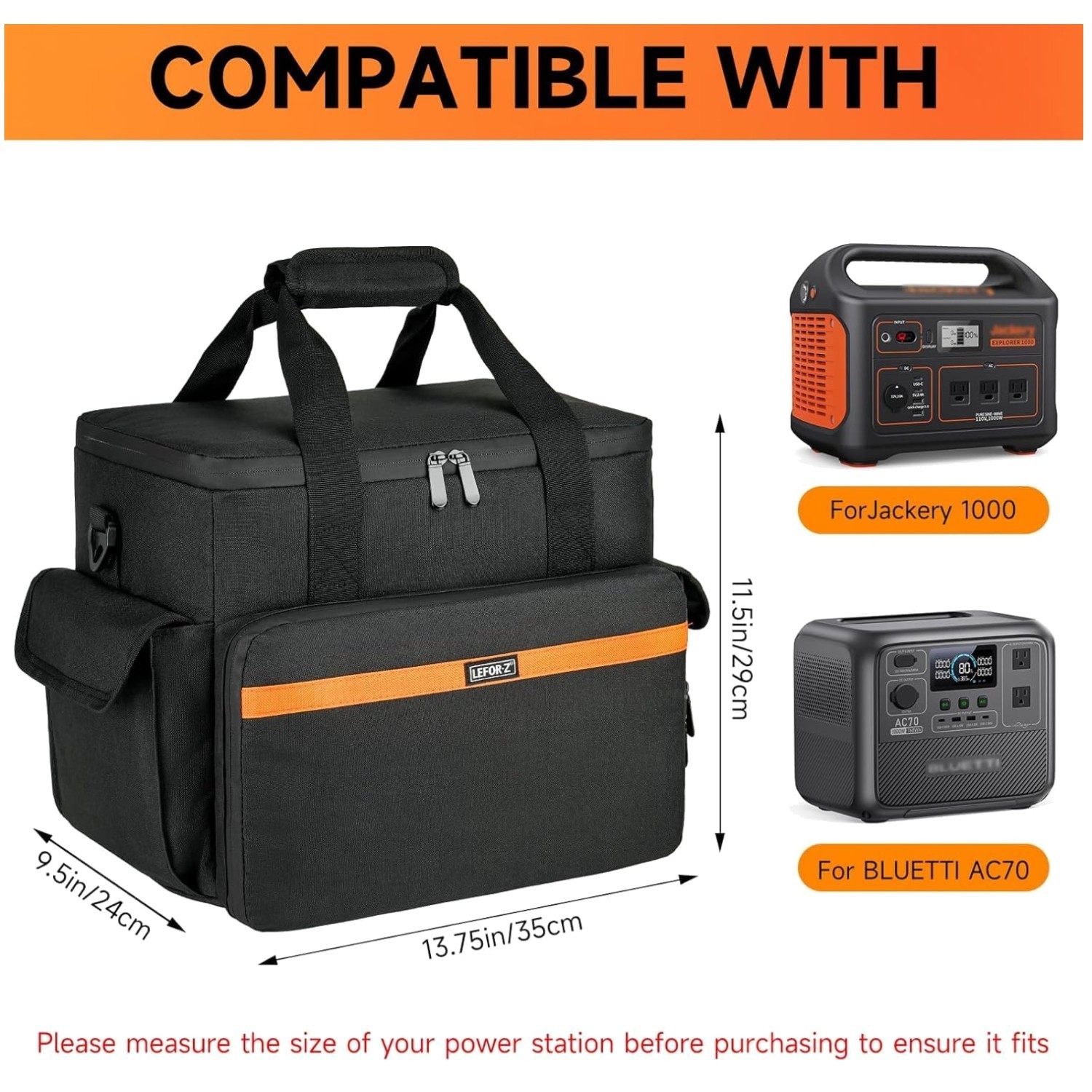 Portable Power Station Carrying Case – Travel Storage Bag