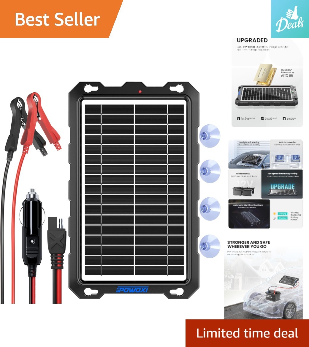 Reliable 9W Solar Battery Maintainer – Easy Install for Cars, Motorcycles & More