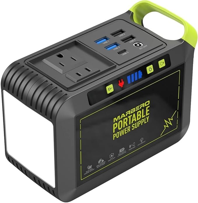 80W AC 120W Portable Power Station 88Wh Camping Lithium Battery Solar Generator