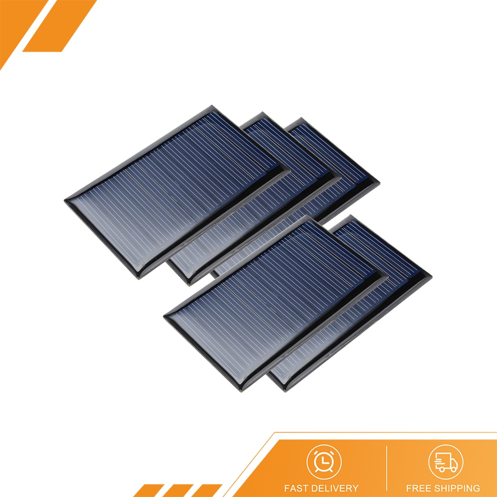 5 Pcs 6V 60mA Poly Mini Solar Cell Panel Module DIY 72mm x 45mm