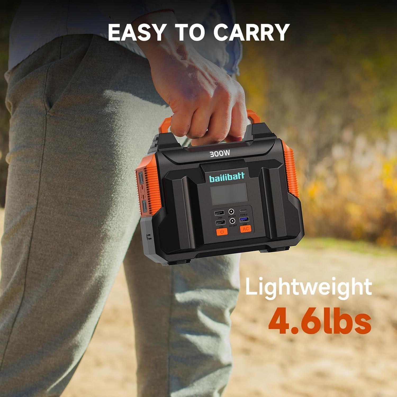 Portable Power Station 300W 257Wh Lithium Battery Small Portable Generator for