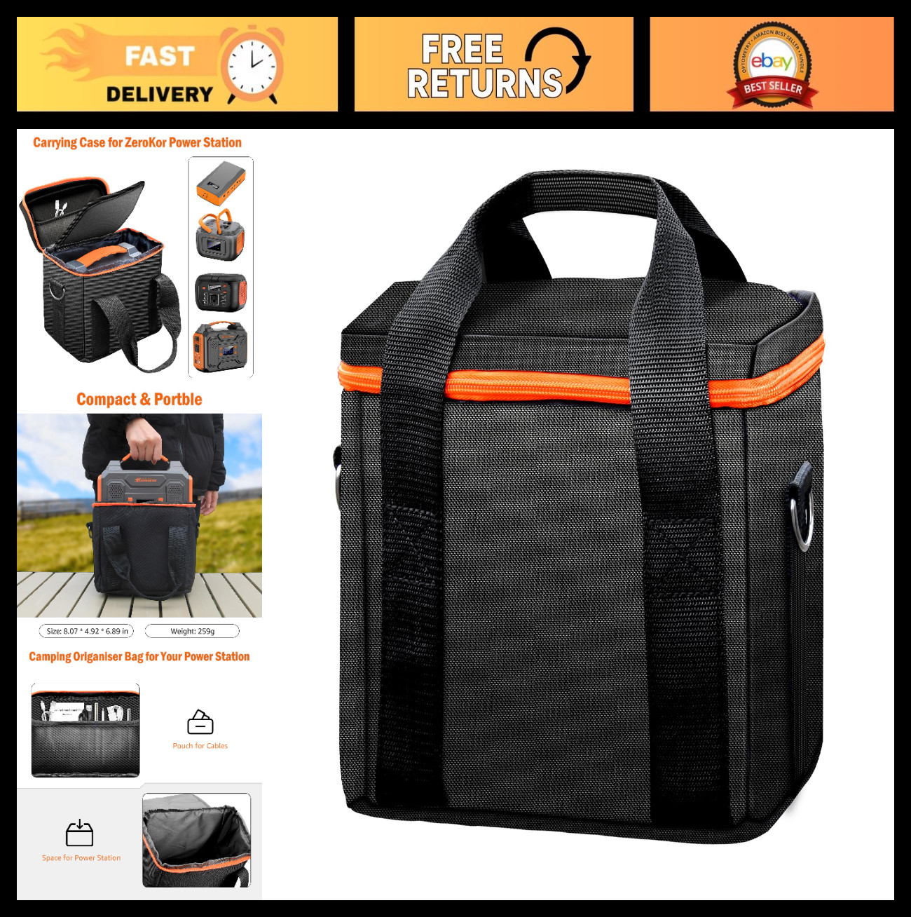 Portable Power Station Carrying Case for R200 Generators – Travel & Outdoor Use
