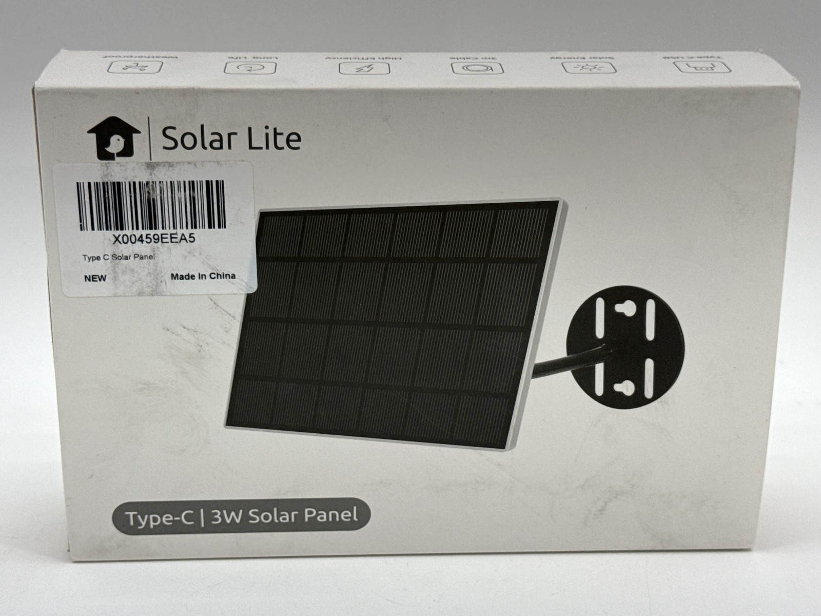 Netvue Solar Lite Panel Black Modern Type USB Energy High Efficiency Power White