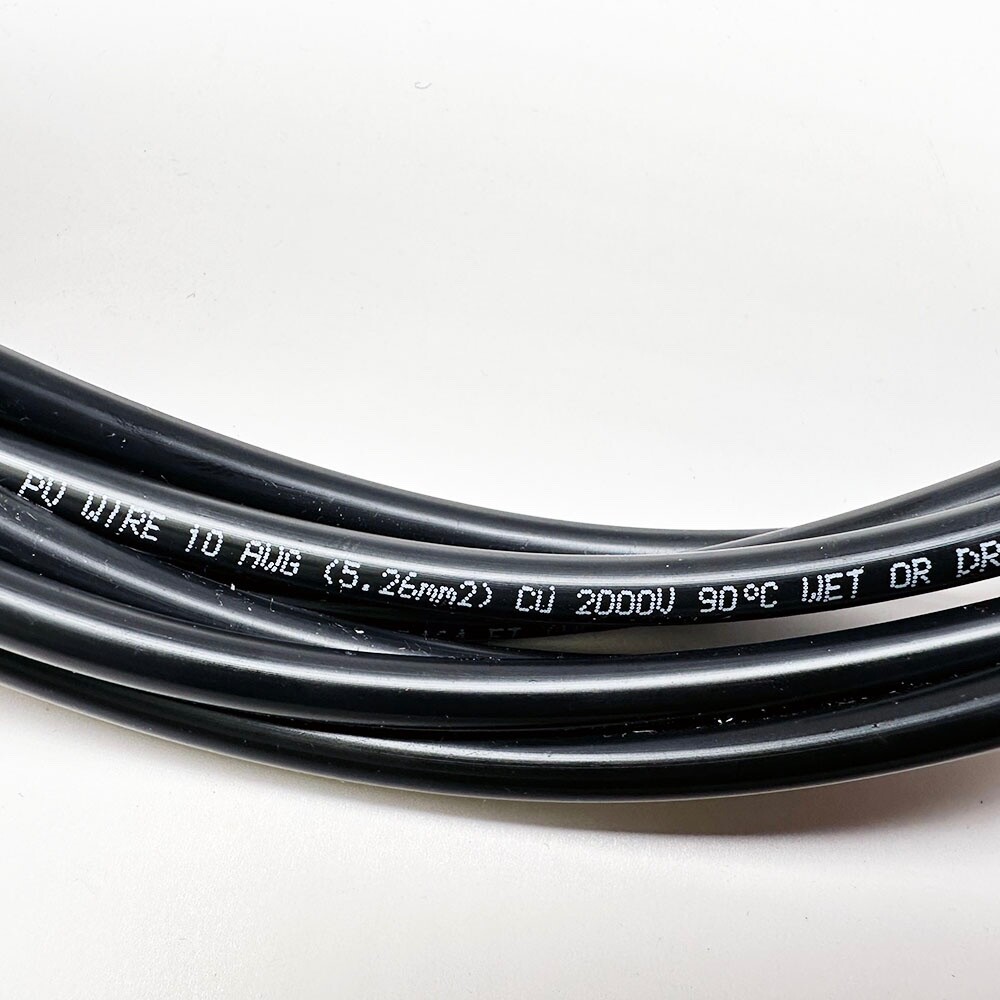100′ 10AWG RED & Black Solar Panel Wires 2000V UL 4703 Copper Made in USA
