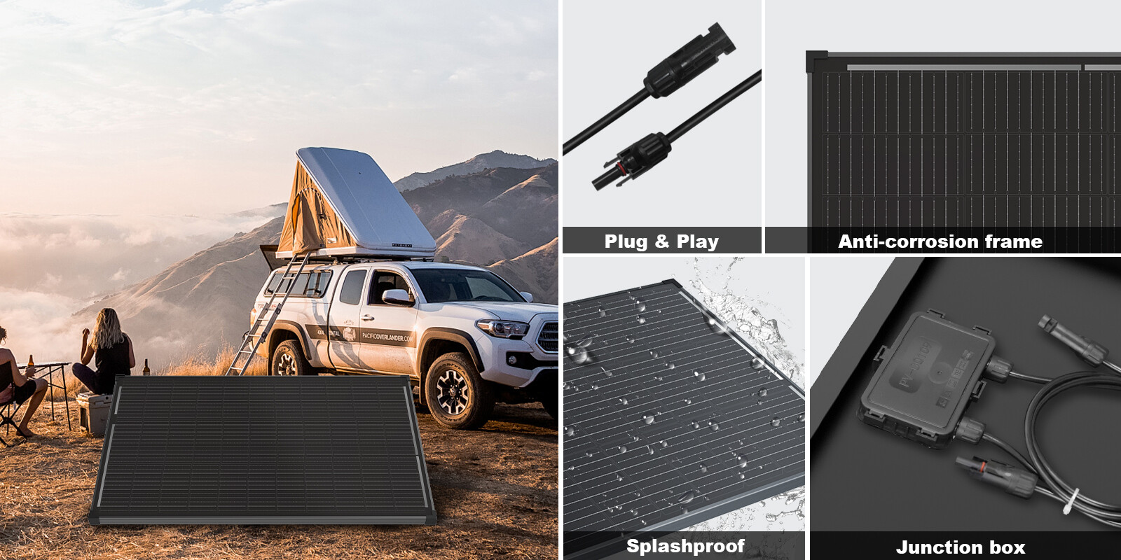 200W Watt Solar Panel 12V Mono Battery Charging Home Boat Camping RV Off Grid