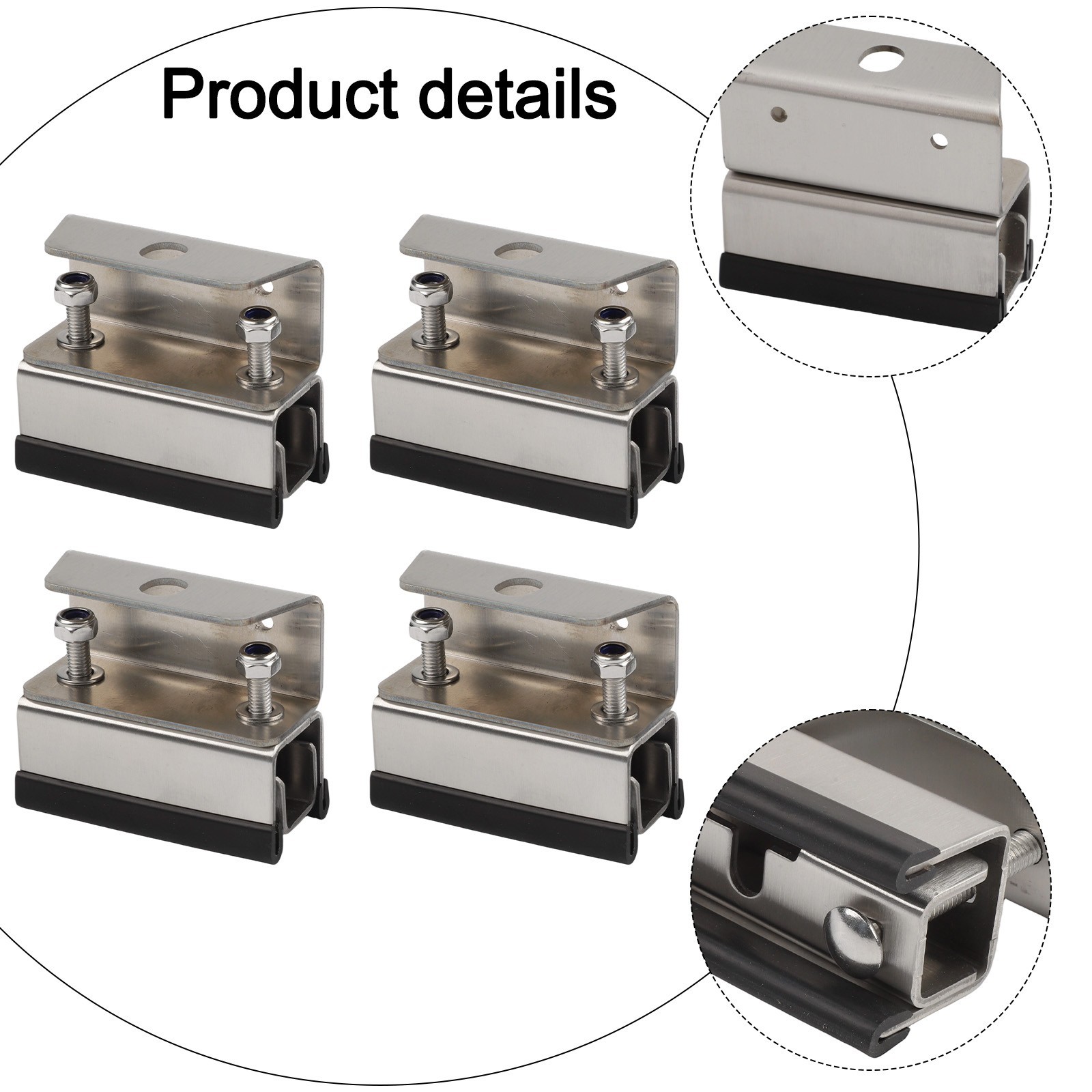 Rooftop Stability Bracket Set in Stainless Steel for RV and Yacht Cargo