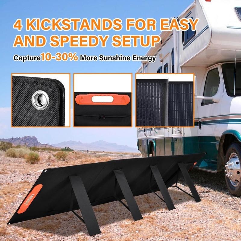 New 400W Portable Solar Panel Waterproof IP66 Foldable Solar Panel Kit USA-