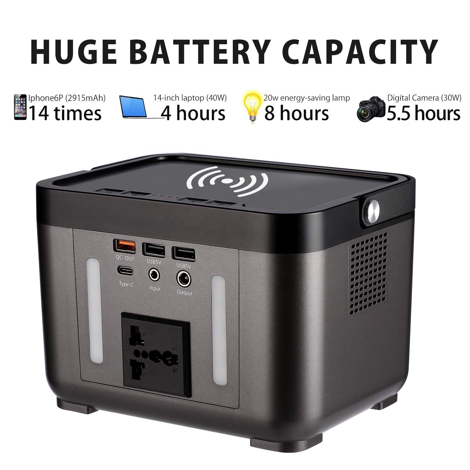 New Solar Portable Generator Camping Emergency Battery Power Station Power Bank