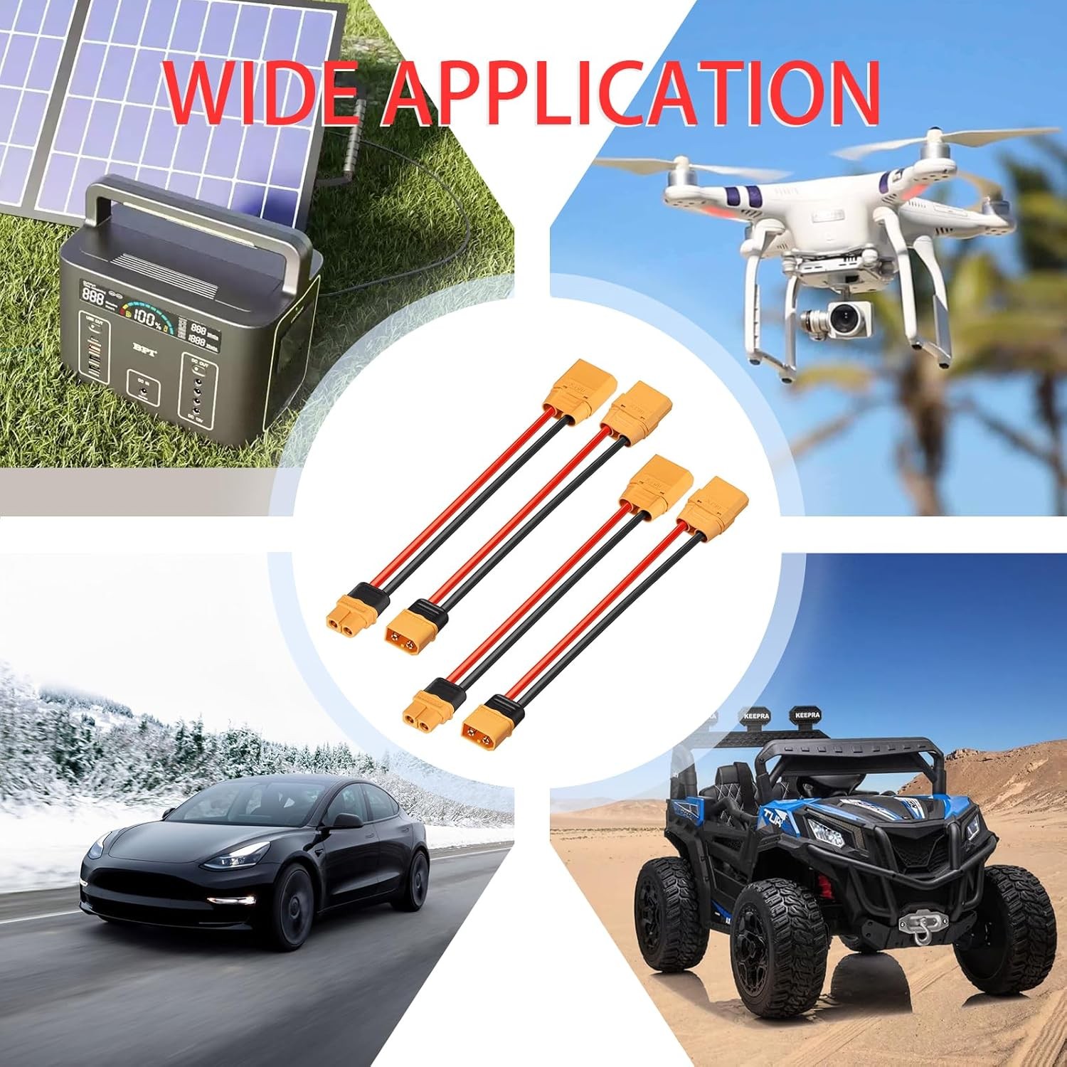 XT60 to XT90 Adapter 2 Pairs RC Lipo Battery