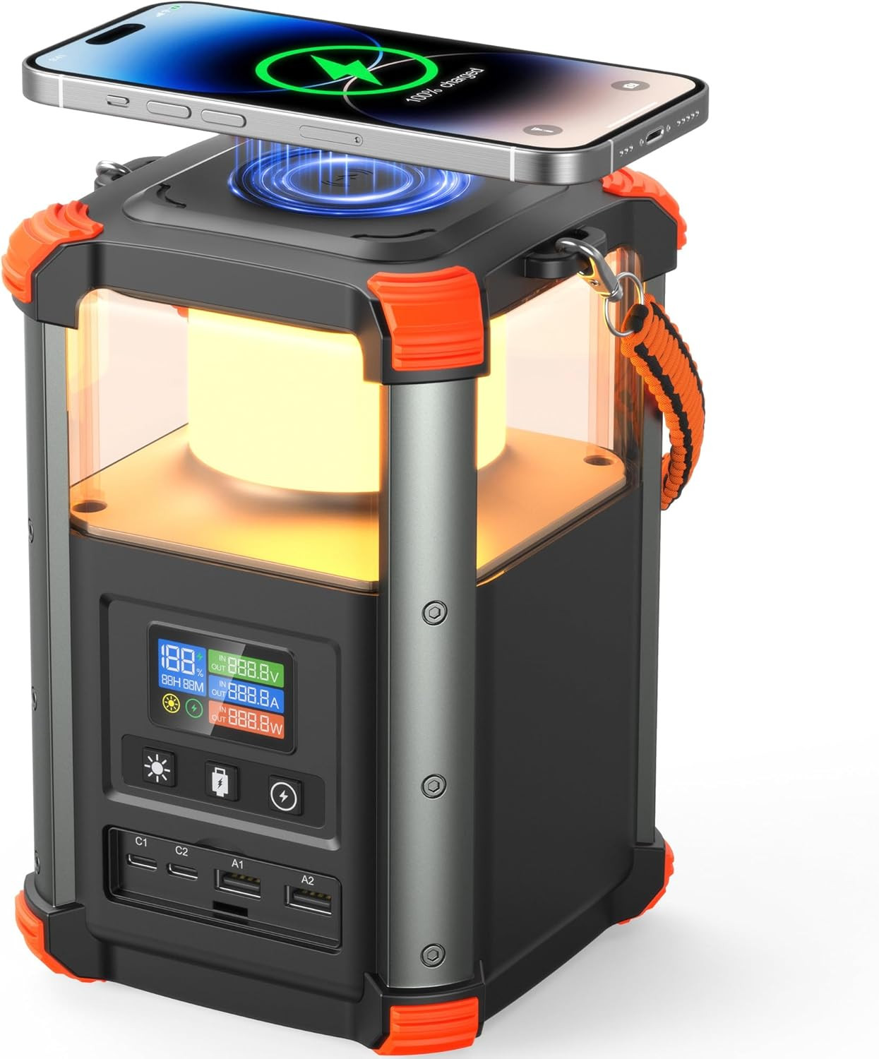 Portable Power Station 236.8Wh, Fast Charging Generator for Camping & Emergencie